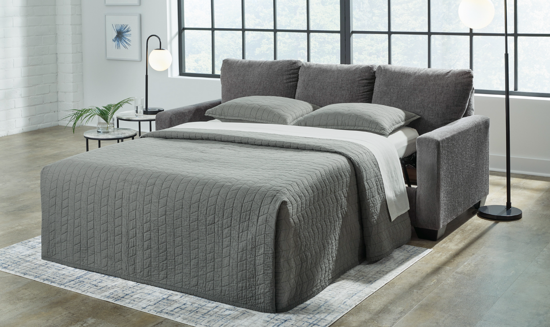 Rannis Fabric Sofa Sleeper with Memory Foam Mattress-Jennifer Furniture