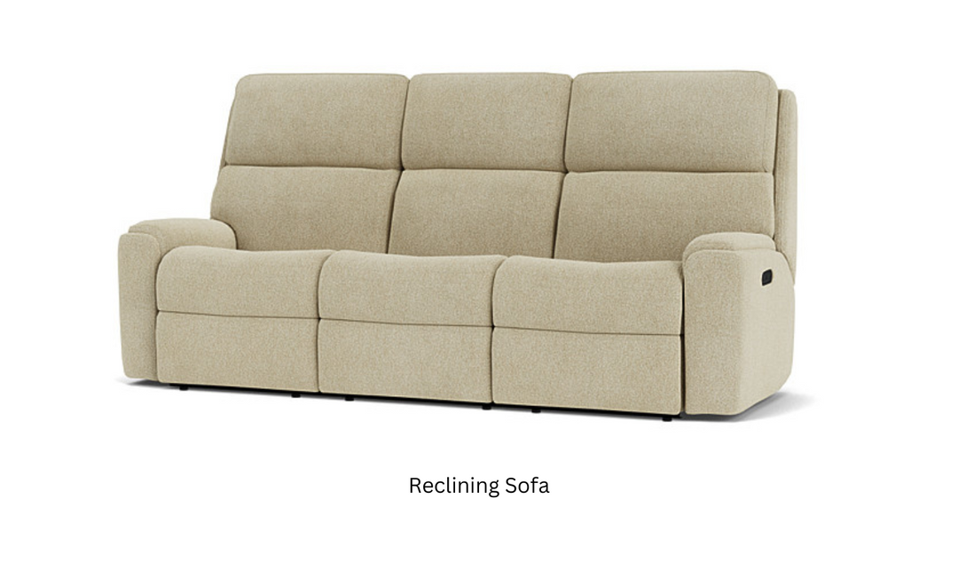 Rio Power Reclining Fabric Sofa With Power Headrests