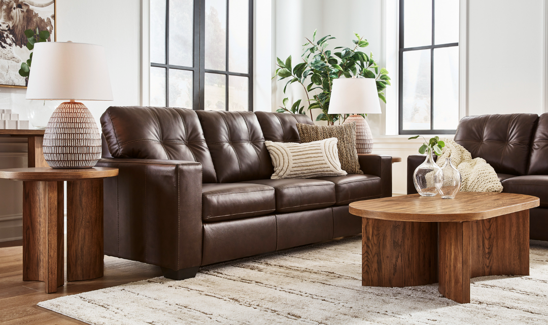 Santorine Tufted Queen Sofa Sleeper in Leather-Jennifer Furniture