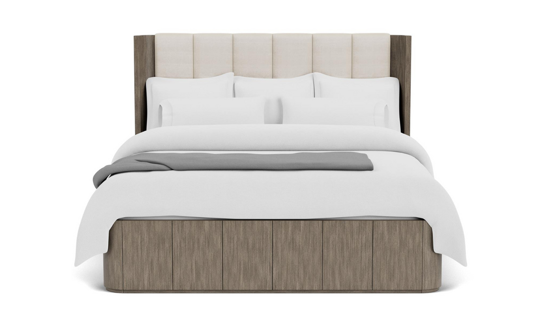 Sariel Contemporary Platform Bed with Upholstered Headboard