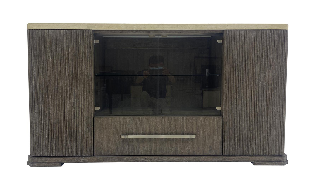 Riverside Sariel Stone Top Server With Drawers in Espresso