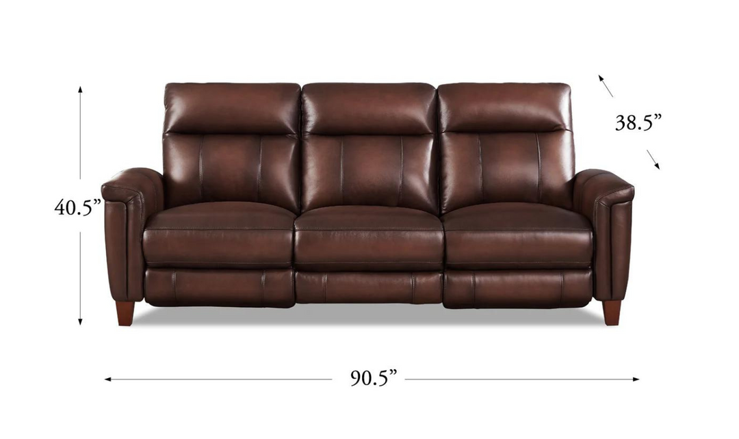 Sherwood 3-Seater Power Headrest Top Grain Leather Zero Gravity Reclining Sofa