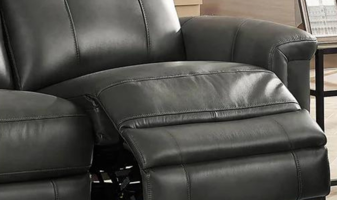 Sherwood Power Headrest Top Grain Leather Zero Gravity Reclining Loveseat