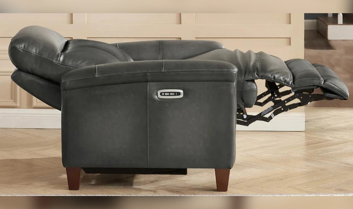 Sherwood Power Headrest Top Grain Leather Zero Gravity Recliner Living Room Set