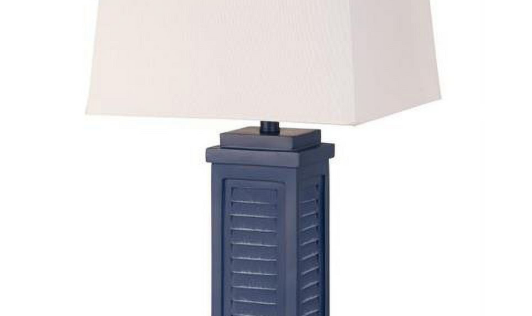 Shutter 32" Polyresin  Coastal Table Lamp w/USB (Set of 2)