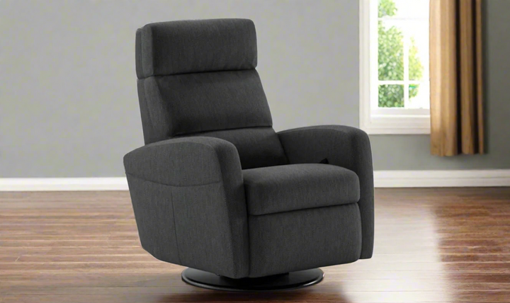 Luonto Sloped Fabric Recliner Chair with Swivel Base