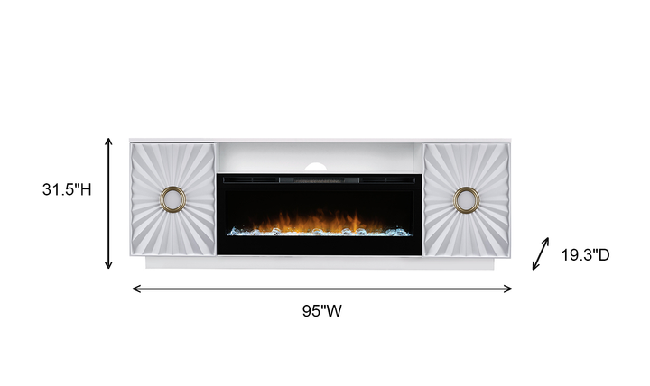 Smart Furniture Sunrise Console with Electric Fireplace