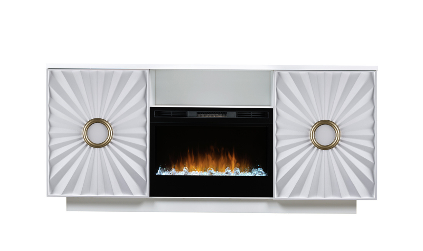 Smart Furniture Sunrise Console with Electric Fireplace