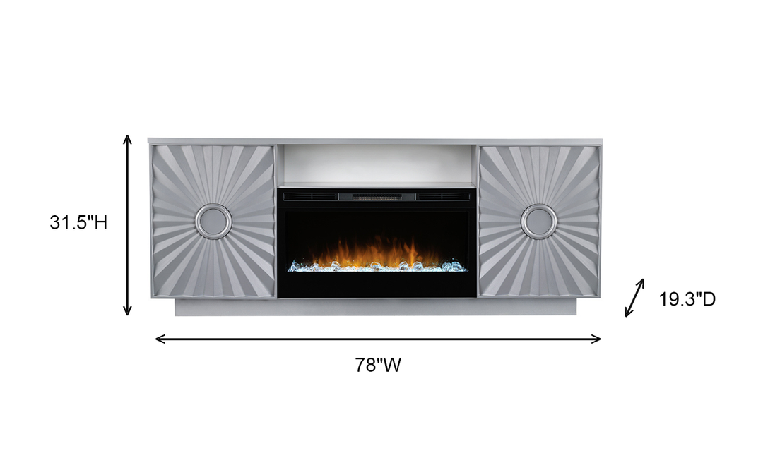 Smart Furniture Sunrise Console with Electric Fireplace