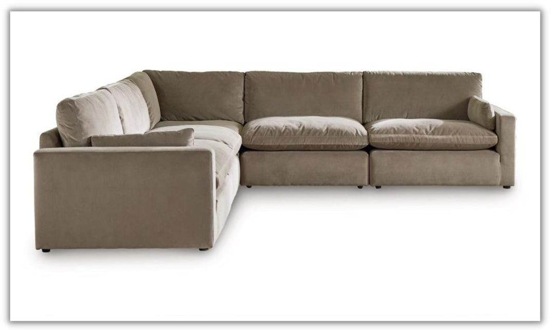 Sophie 5-Piece L-Shaped Sectional with Reversible Cushions