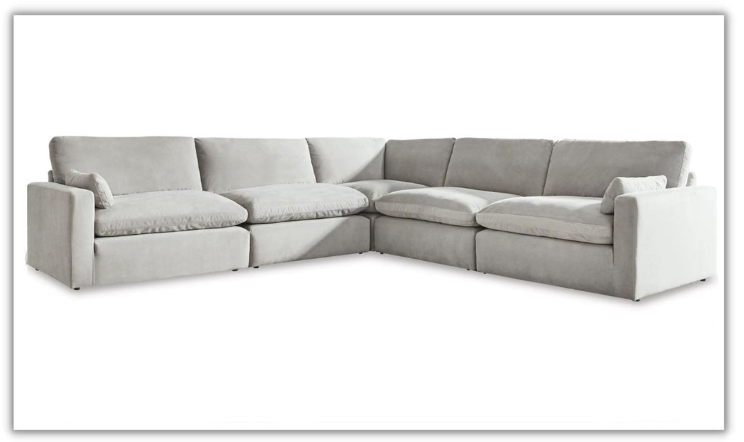 Sophie 5-Piece L-Shaped Sectional with Reversible Cushions