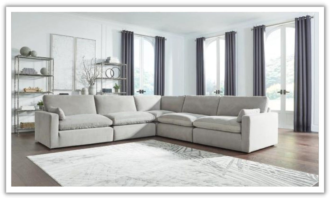 Sophie 5-Piece L-Shaped Sectional with Reversible Cushions