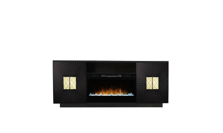 Smart Furniture Starburst TV Console with Electric Fireplace