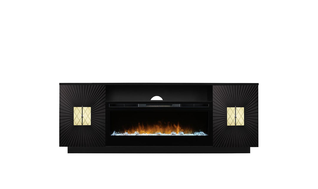 Smart Furniture Starburst TV Console with Electric Fireplace