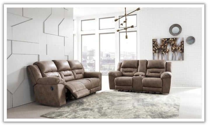 Stoneland Power Reclining Leather Sofa