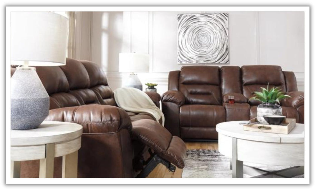 Stoneland Power Reclining Leather Sofa