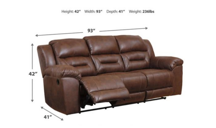 Stoneland Power Reclining Leather Sofa