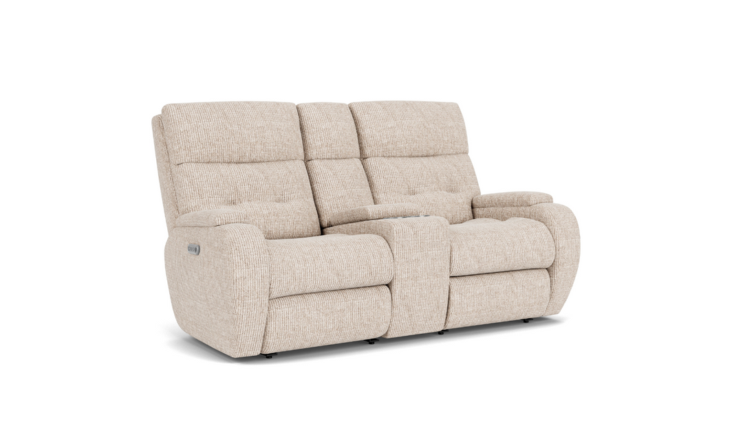 Strait Power Reclining Loveseat With Power Headrests-jenniferfurniture