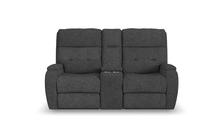 Strait Power Reclining Loveseat With Power Headrests-jenniferfurniture