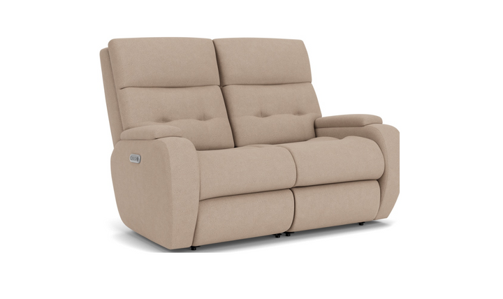 Strait Power Reclining Loveseat With Power Headrests-jenniferfurniture