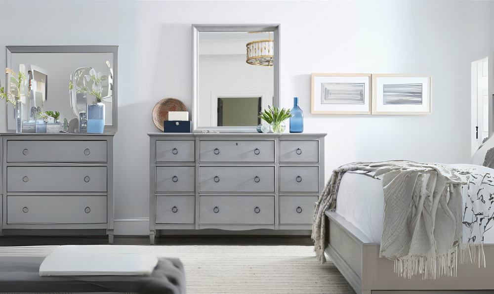 Summer Hill Nine Drawer Dresser - GREY-jennifer furniture