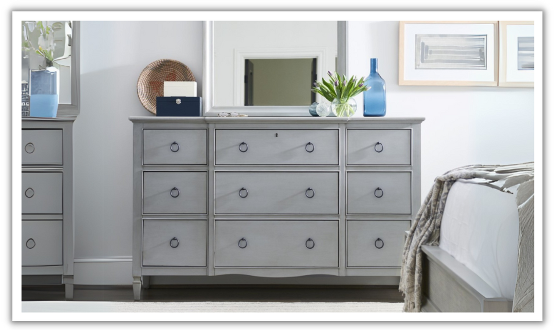 Summer Hill Nine Drawer Dresser - GREY-jennifer furniture