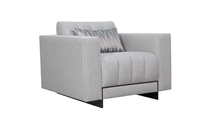 Klaussner Talento 2 Pieces Living Room Set in Light Gray (Sofa + Chair)