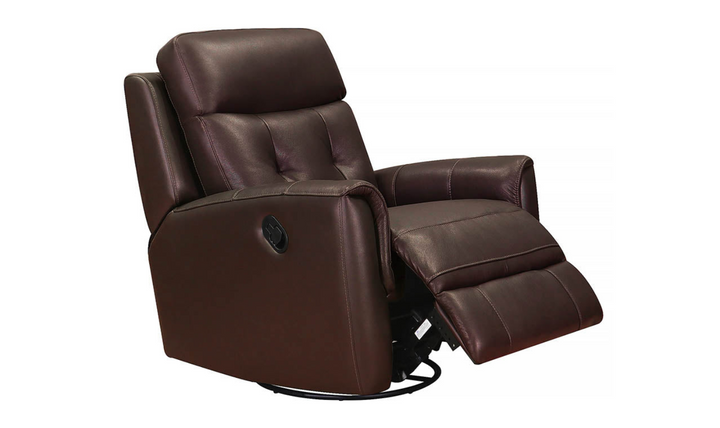 Torino Leather Swivel Rocker Recliner with Power Headrest