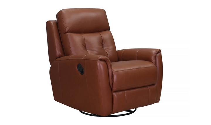 Torino Leather Swivel Rocker Recliner with Power Headrest