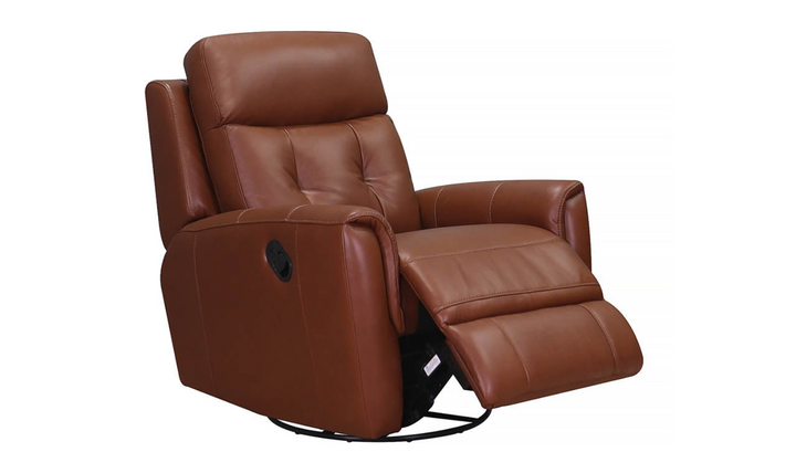 Torino Leather Swivel Rocker Recliner with Power Headrest