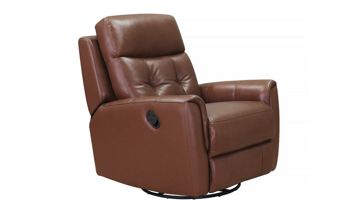 Torino Leather Swivel Rocker Recliner with Power Headrest