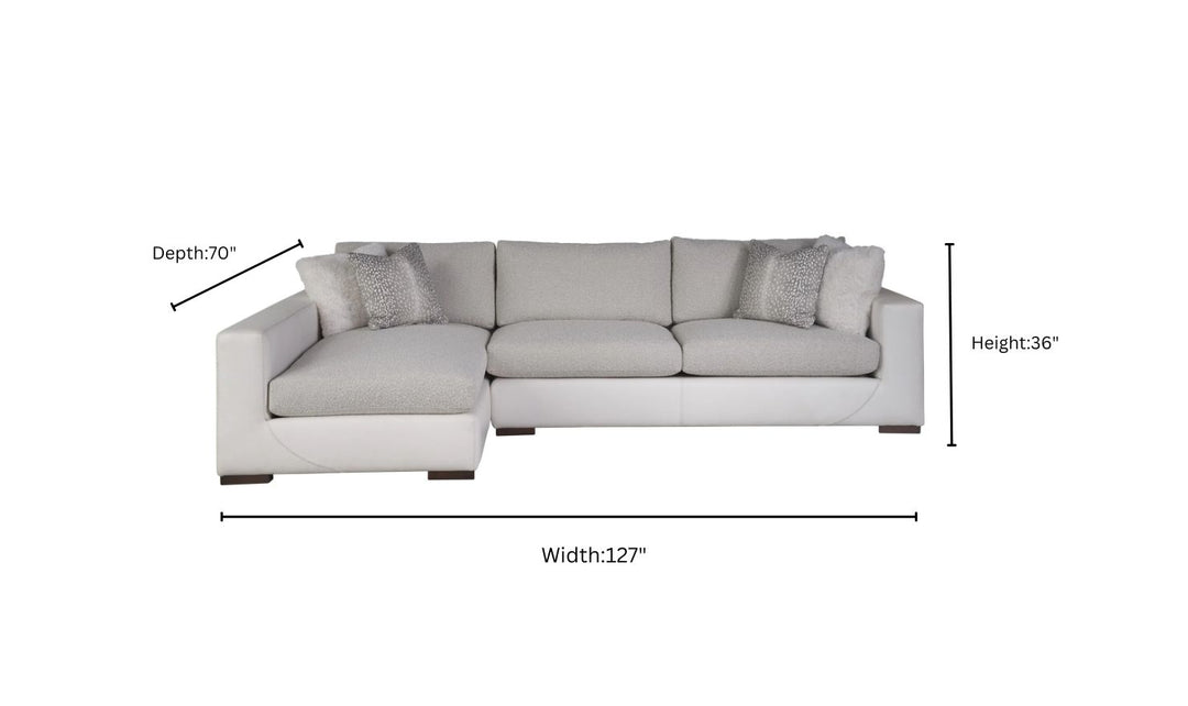 Universal Furniture Shelborne 2 Piece Sectional Sofa in snow