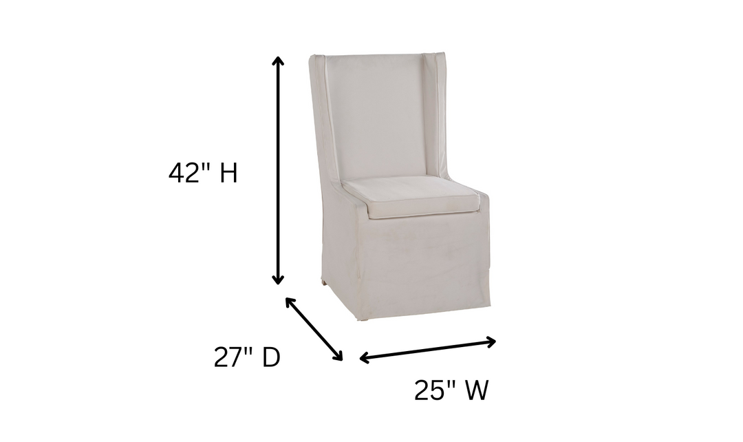 Universal Furniture Getaway Fabric White Stationary Slipcover Chair