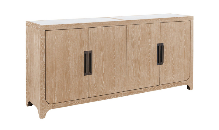 Universal Furniture Modern Farmhouse Blair Wooden Credenza with Natural Oak Finish