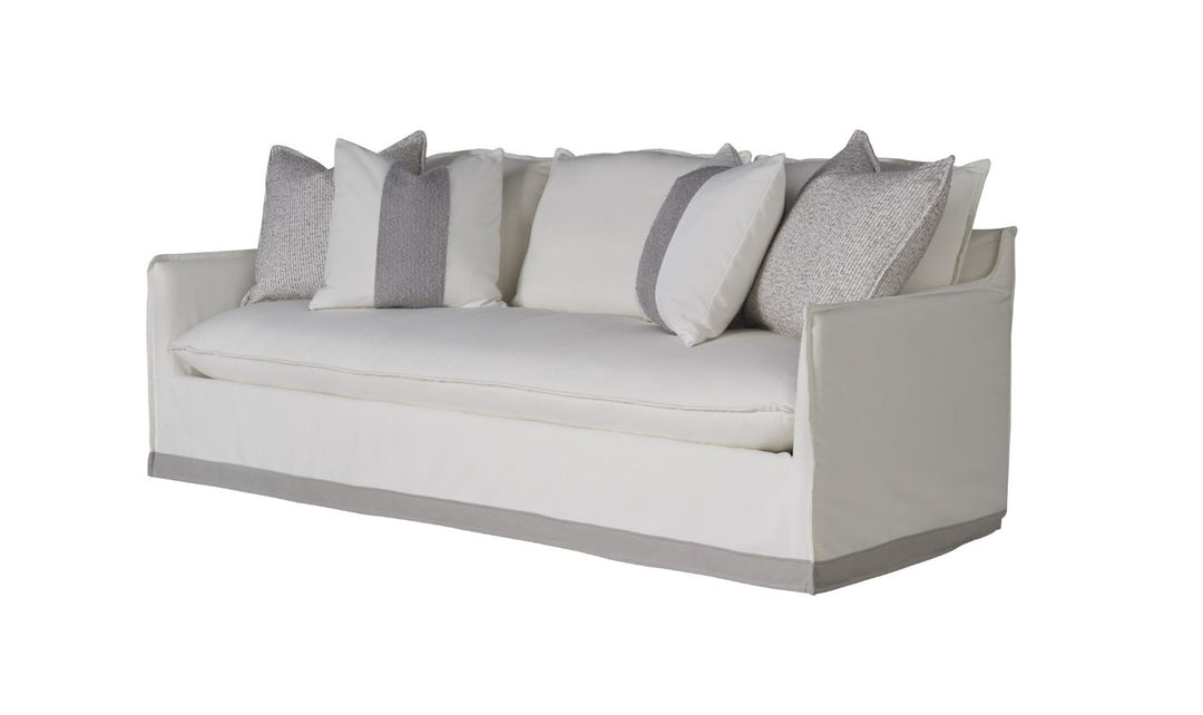 Universal Furniture Siesta Key Stationary Fabric White Sofa