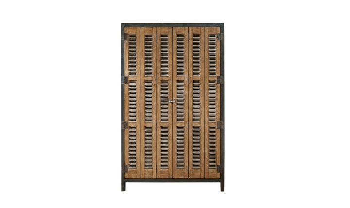 Universal Furniture Libations Locker Brown Cabinet with 4-drawers & Adjustable Shelves