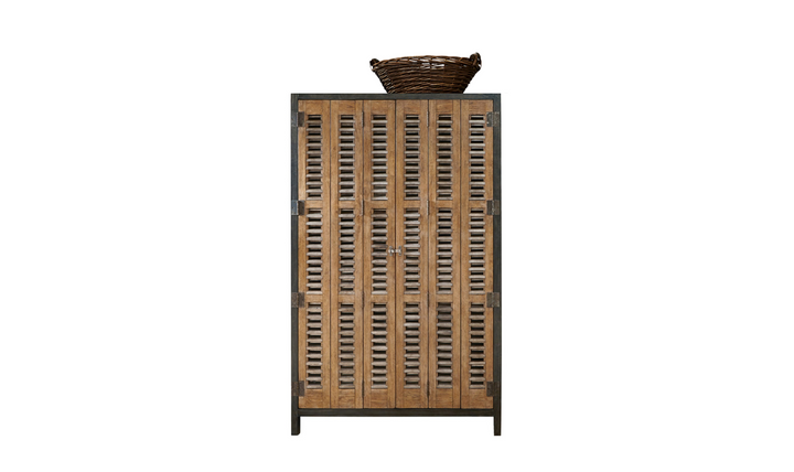 Universal Furniture Libations Locker Brown Cabinet with 4-drawers & Adjustable Shelves