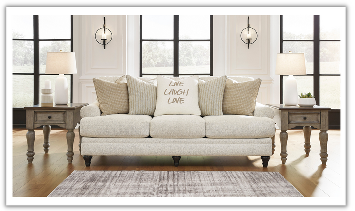 Modern Heritage Valerani 3 Seater Fabric Sofa in Sandstone