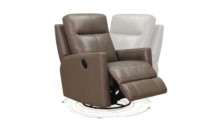 Vienna Manual Swivel Rocker Leather Recliner Chair