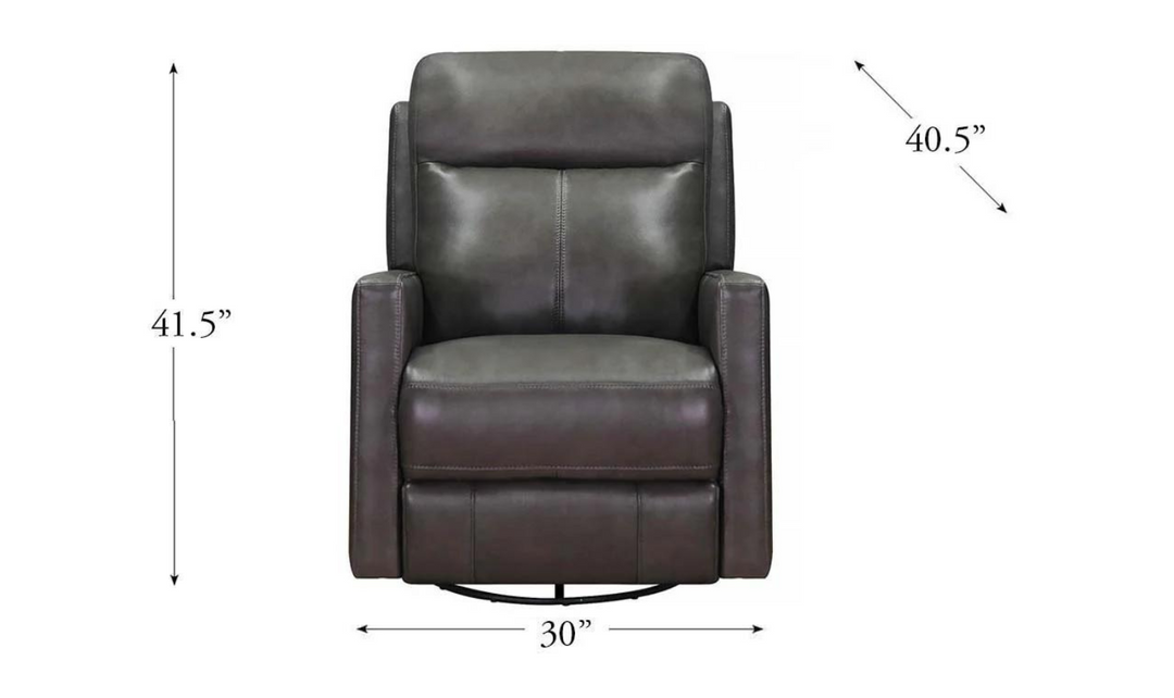 Vienna Manual Swivel Rocker Leather Recliner Chair