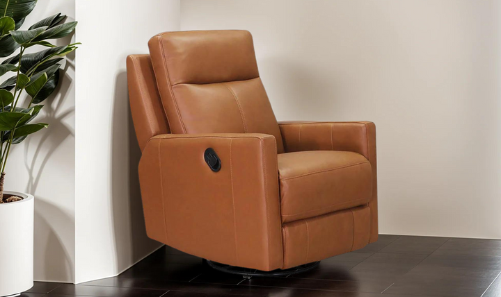 Vienna Manual Swivel Rocker Leather Recliner Chair