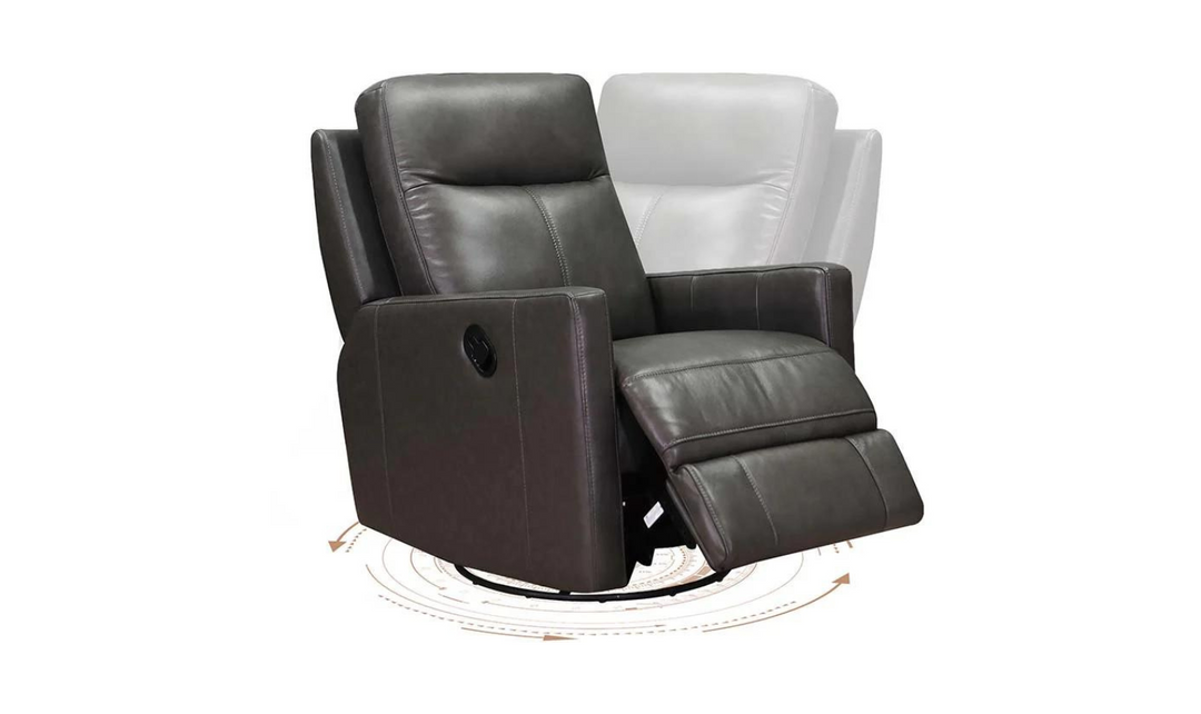 Vienna Manual Swivel Rocker Leather Recliner Chair