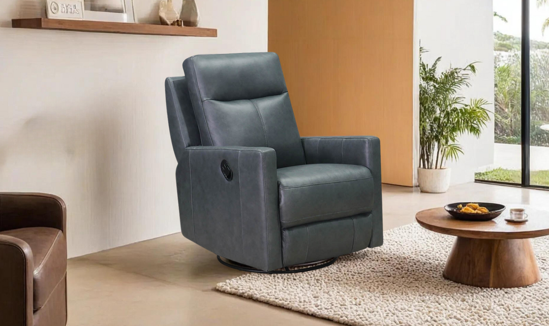 Vienna Power Swivel Rocker Leather Recliner Chair