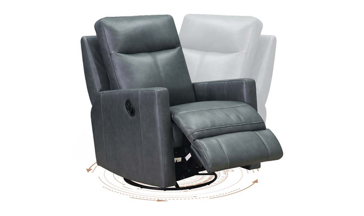 Vienna Power Swivel Rocker Leather Recliner Chair