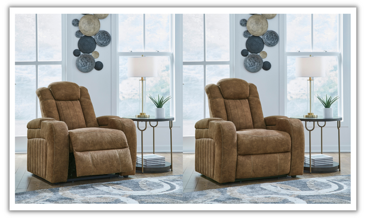 Wolfridge Leather Power Recliner Chair-Jennifer Furniture