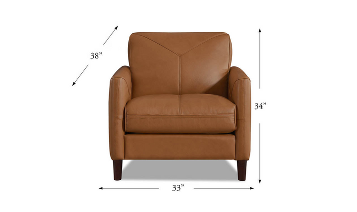 Yorkdale Leather Chair With Track Arms-Jennifer Furniture 