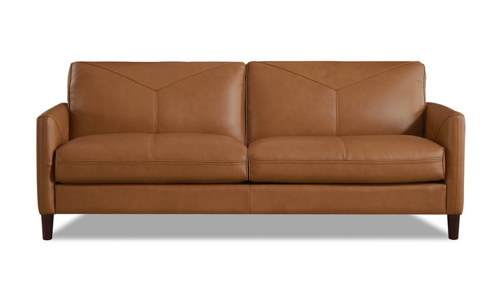 Yorkdale Leather 2-Seater Sofa With Track Arms-Jennifer Furniture