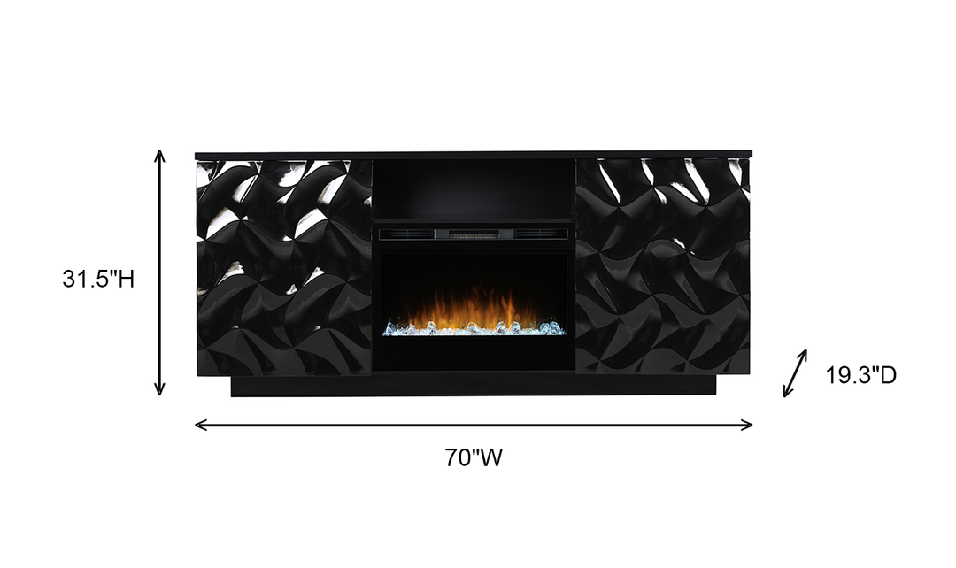 Smart furniture Adrianna Fireplace with console