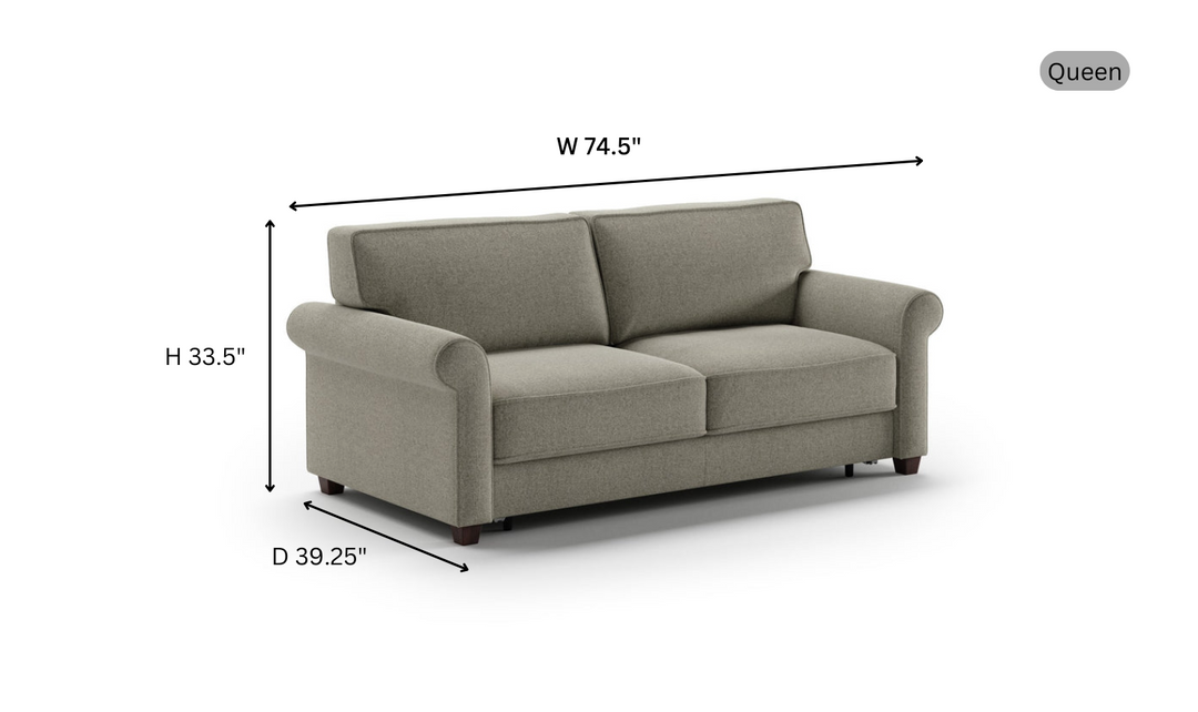 Luonto Casey Fabric Sleeper Sofa With HR Foam Mattress