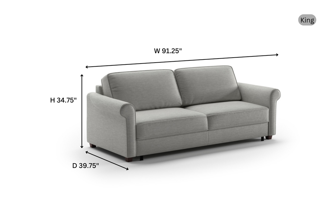 Luonto Charleston Sofa Sleeper with Level Function in King & Queen Size